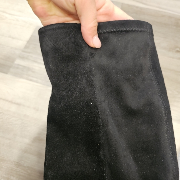 Sam Edelman Black Suede Leather Knee High Boots Size 7 - Picture 8 of 14